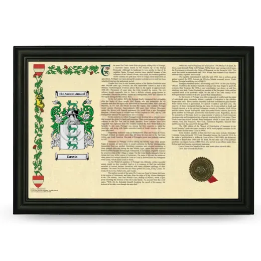 Gassia Armorial Landscape Framed - Black