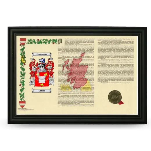 Gattee Armorial Landscape Framed - Black