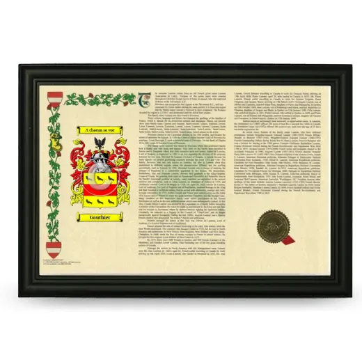 Gauthier Armorial Landscape Framed - Black