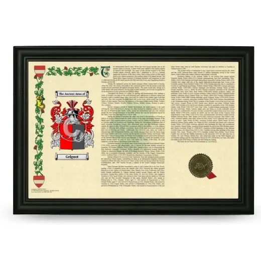 Gelgoot Armorial Landscape Framed - Black