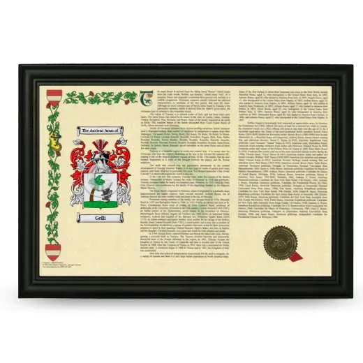 Gelli Armorial Landscape Framed - Black