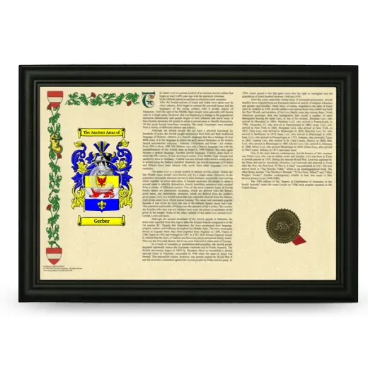 Gerber Armorial Landscape Framed - Black