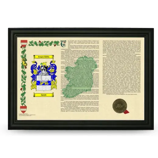 Geret Armorial Landscape Framed - Black