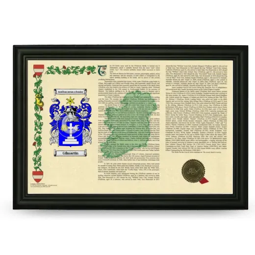 Gilmartin Armorial Landscape Framed - Black