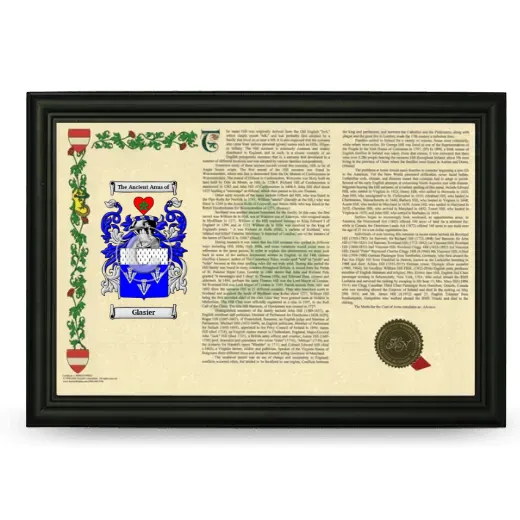 Glasier Armorial Landscape Framed - Black
