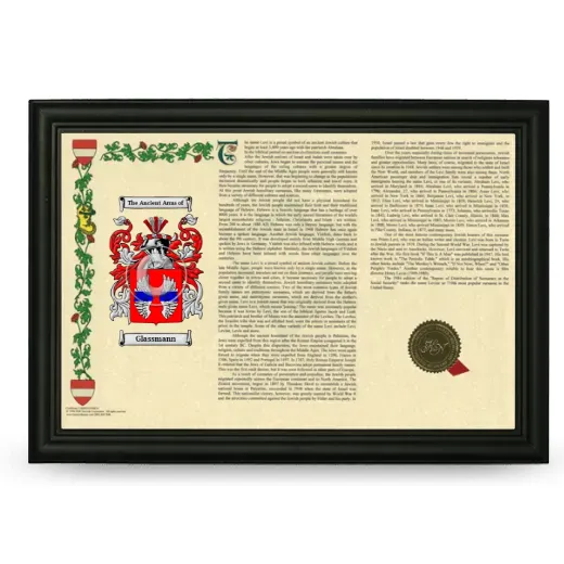 Glassmann Armorial Landscape Framed - Black