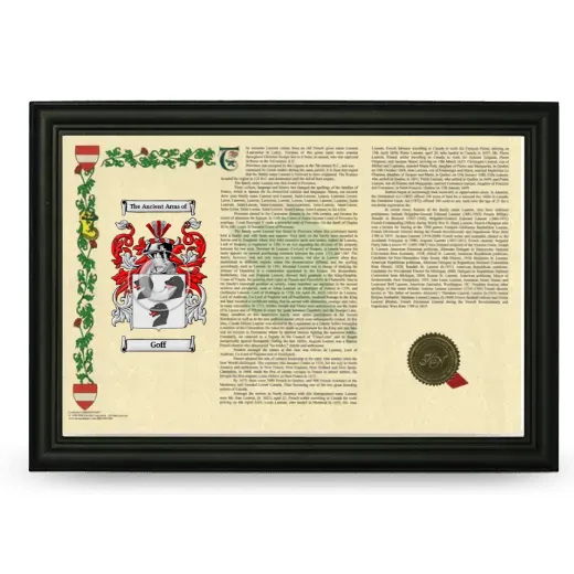 Goff Armorial Landscape Framed - Black