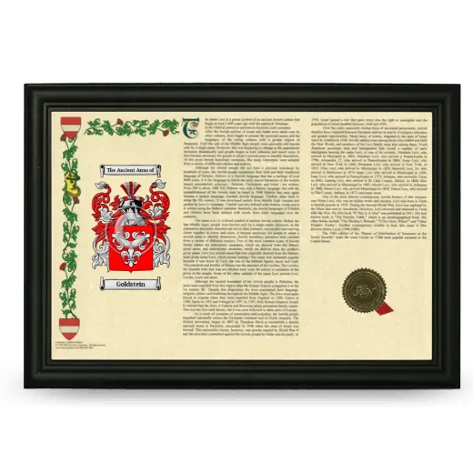 Goldstein Armorial Landscape Framed - Black
