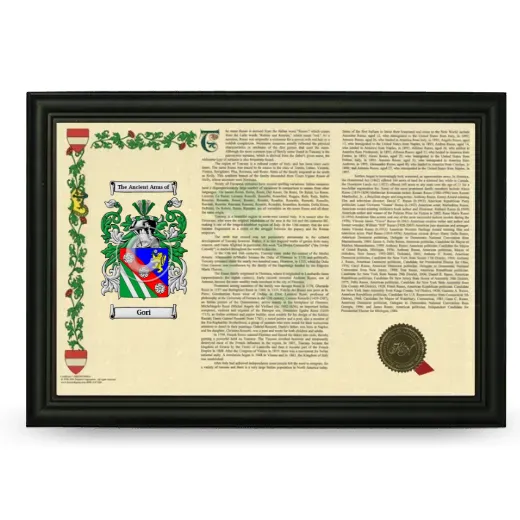 Gori Armorial Landscape Framed - Black