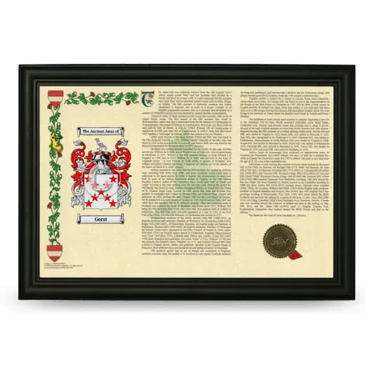 Gorst Armorial Landscape Framed - Black