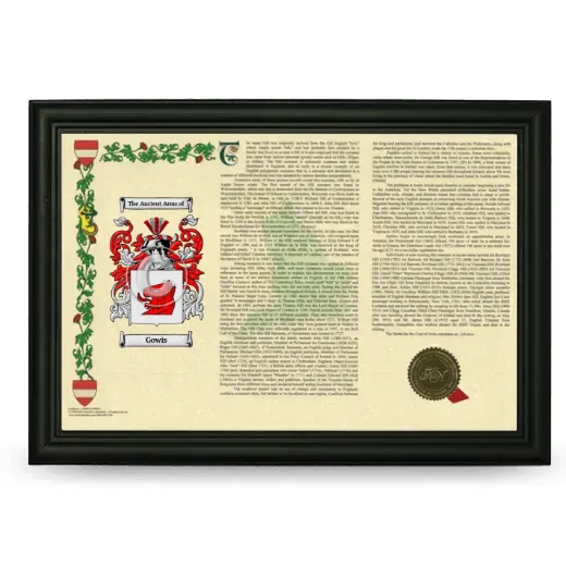 Gowis Armorial Landscape Framed - Black