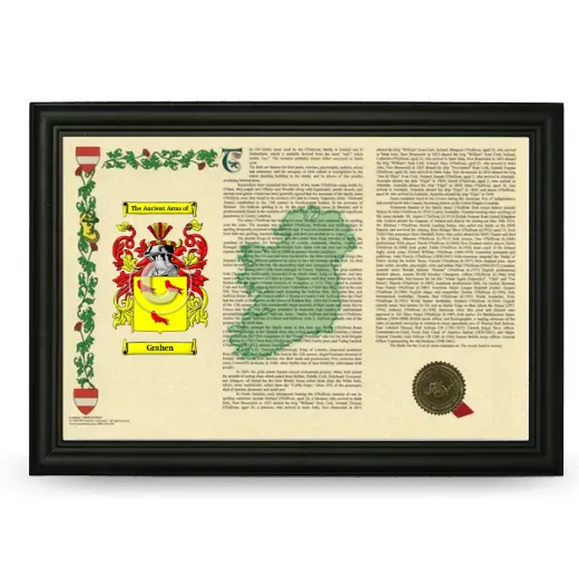 Grahen Armorial Landscape Framed - Black