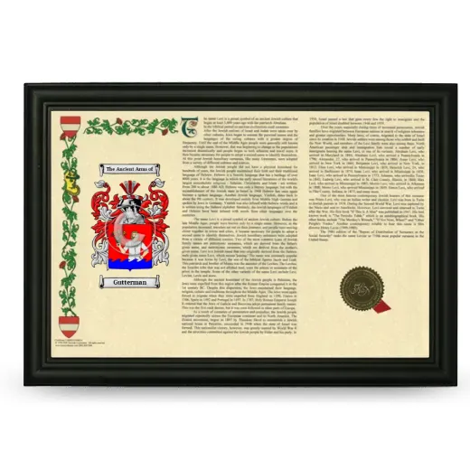 Gutterman Armorial Landscape Framed - Black