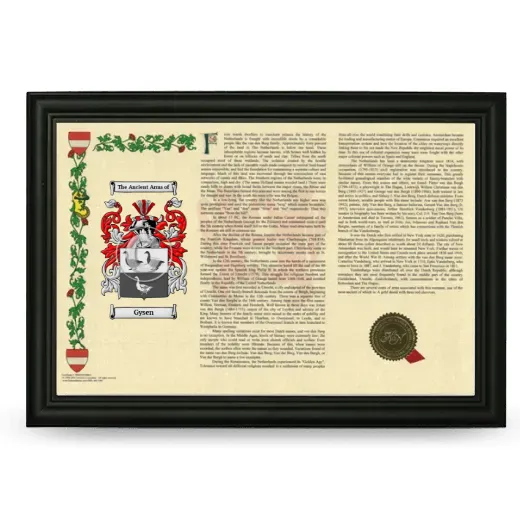 Gysen Armorial Landscape Framed - Black