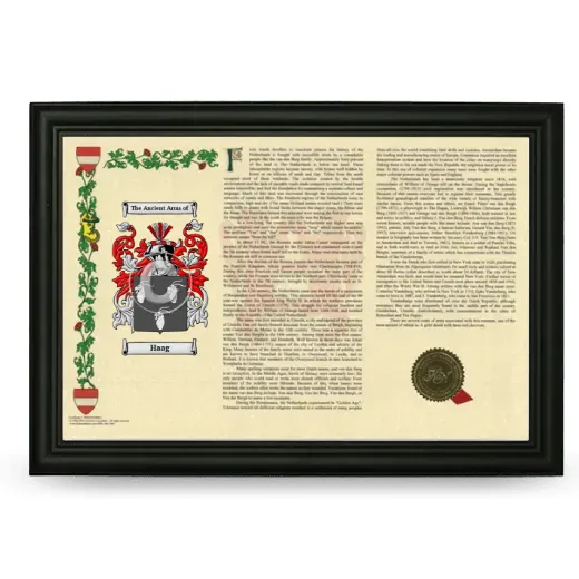 Haag Armorial Landscape Framed - Black