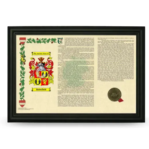 Haberfield Armorial Landscape Framed - Black
