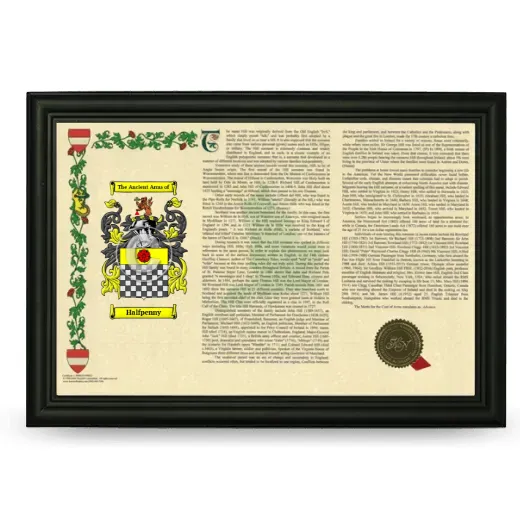 Halfpenny Armorial Landscape Framed - Black