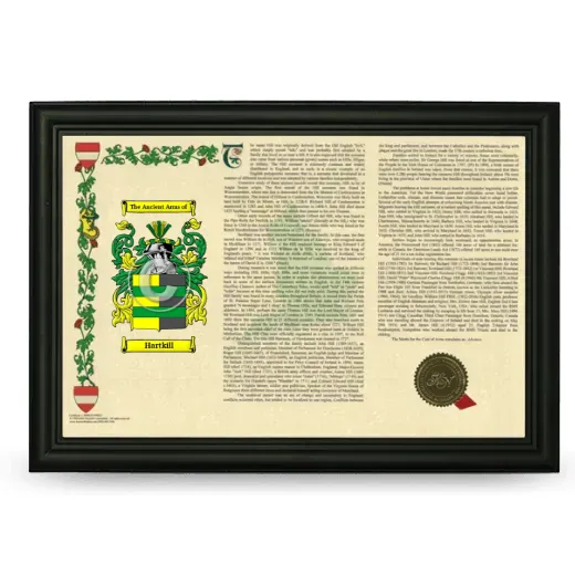 Hartkill Armorial Landscape Framed - Black