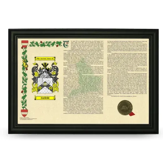 Hatfeild Armorial Landscape Framed - Black