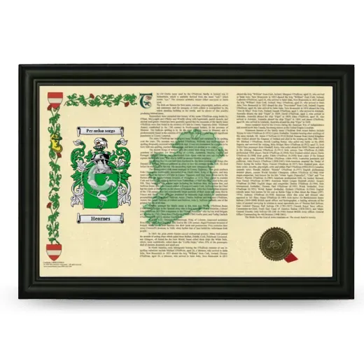 Hearnes Armorial Landscape Framed - Black