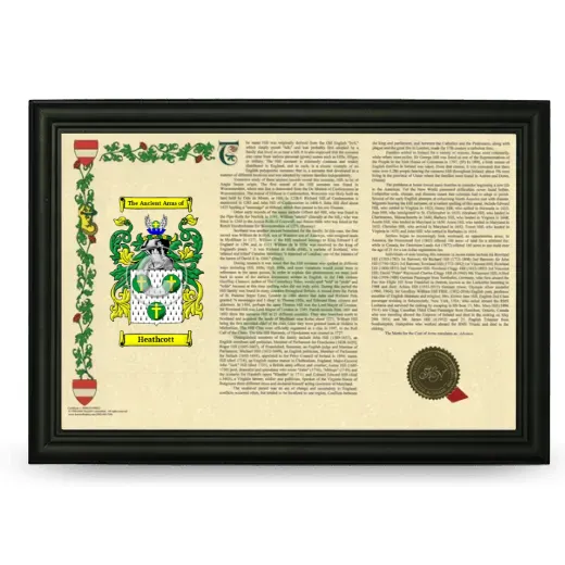 Heathcott Armorial Landscape Framed - Black