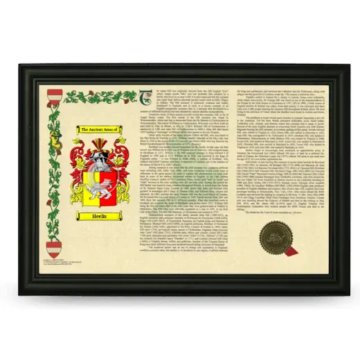 Heelis Armorial Landscape Framed - Black