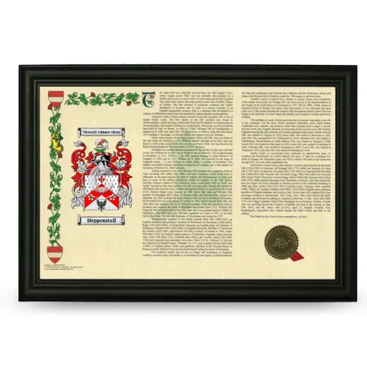 Heppenstall Armorial Landscape Framed - Black