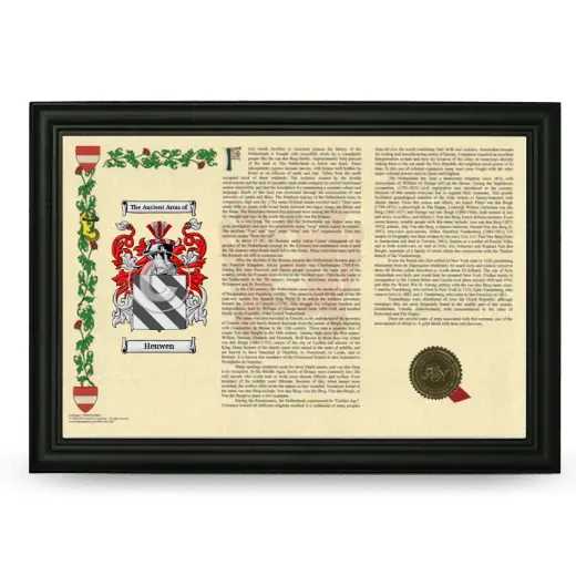 Heuwen Armorial Landscape Framed - Black