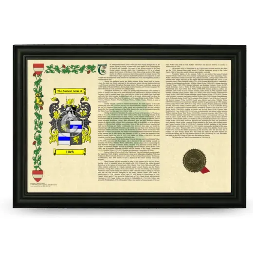 Hieb Armorial Landscape Framed - Black