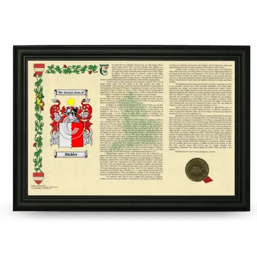 Hinkler Armorial Landscape Framed - Black