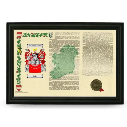 Hisler Armorial Landscape Framed - Black