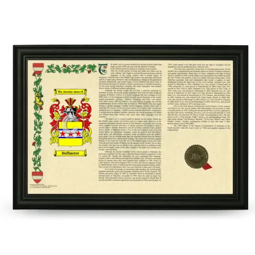 Hoffmeyer Armorial Landscape Framed - Black