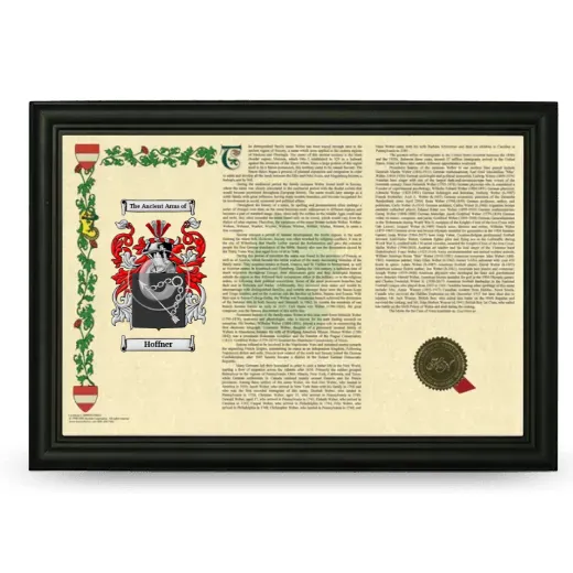 Hoffner Armorial Landscape Framed - Black