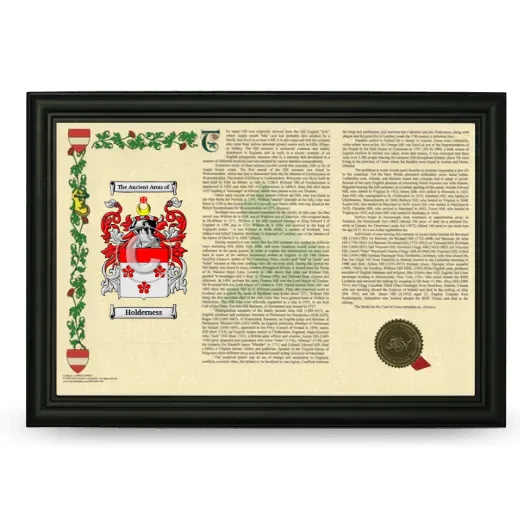 Holderness Armorial Landscape Framed - Black