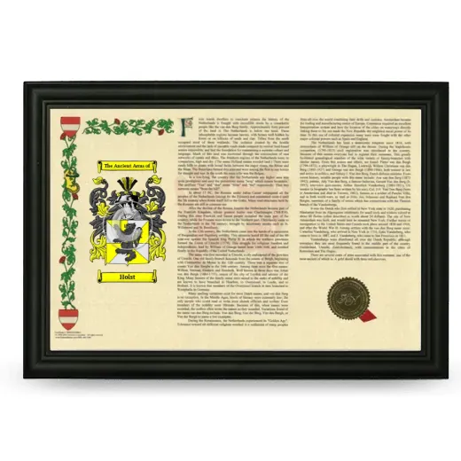 Holst Armorial Landscape Framed - Black