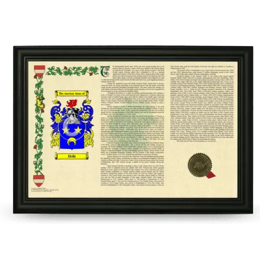 Holz Armorial Landscape Framed - Black