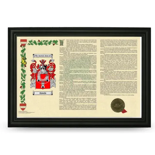 Hovels Armorial Landscape Framed - Black