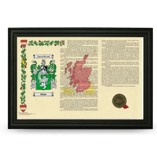 Hume Armorial Landscape Framed - Black