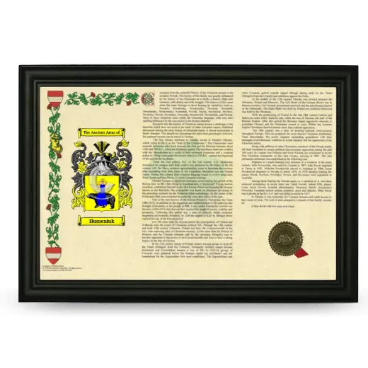 Humeniuk Armorial Landscape Framed - Black