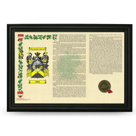 Hynz Armorial Landscape Framed - Black