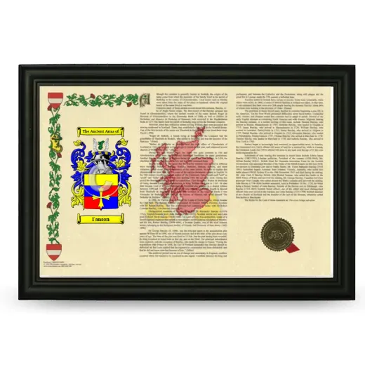 I'anson Armorial Landscape Framed - Black