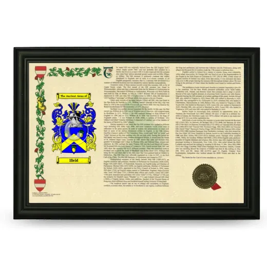 Ifield Armorial Landscape Framed - Black