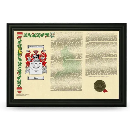 Illary Armorial Landscape Framed - Black