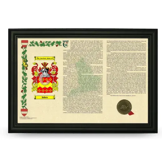 Inken Armorial Landscape Framed - Black