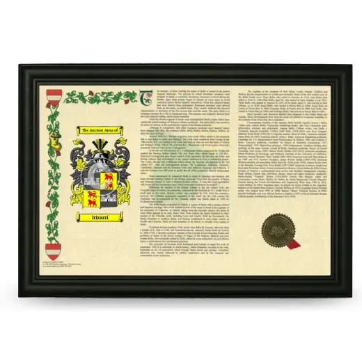 Irizarri Armorial Landscape Framed - Black