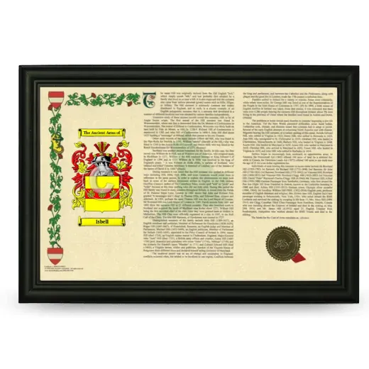 Isbell Armorial Landscape Framed - Black