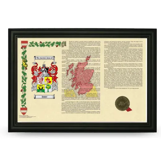 Izaac Armorial Landscape Framed - Black