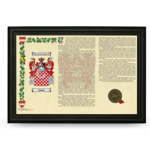 Jensen Armorial Landscape Framed - Black