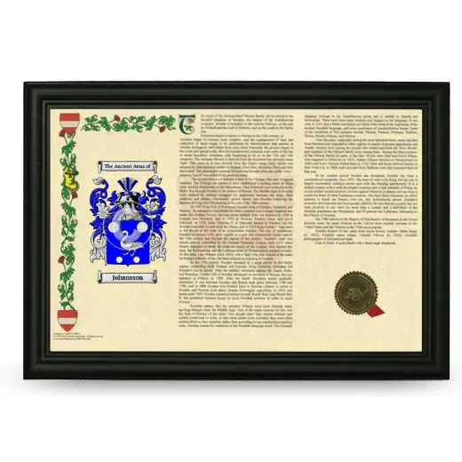 Johansson Armorial Landscape Framed - Black