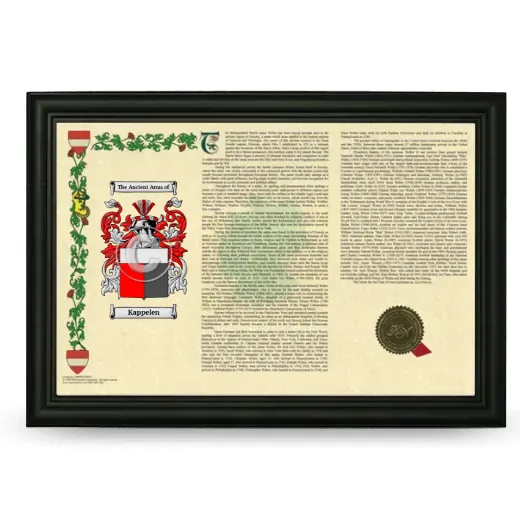 Kappelen Armorial Landscape Framed - Black